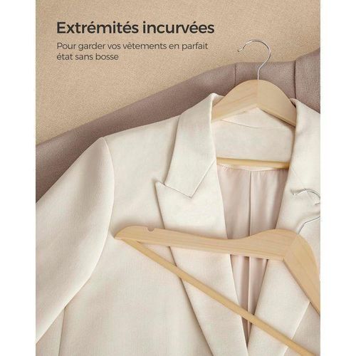 Generic Lot de 10 cintres en bois Rotatif - image 5