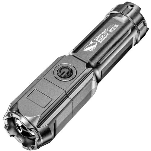 Generic Telescopic Focusing Three-gear Bright LED Flashlight