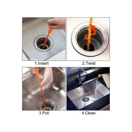 Generic Drainage Serpent Kit De Nettoyage 3 Pcs - image 4