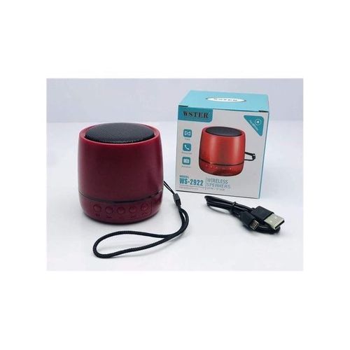 Wster Music Mini Enceinte Bluetooth WS-2922 -Rouge - Prix pas cher