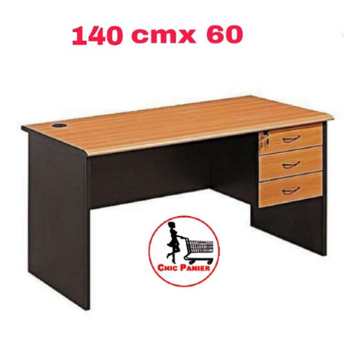 Generic Table de bureau 120×60cm avec tiroirs - Prix pas cher