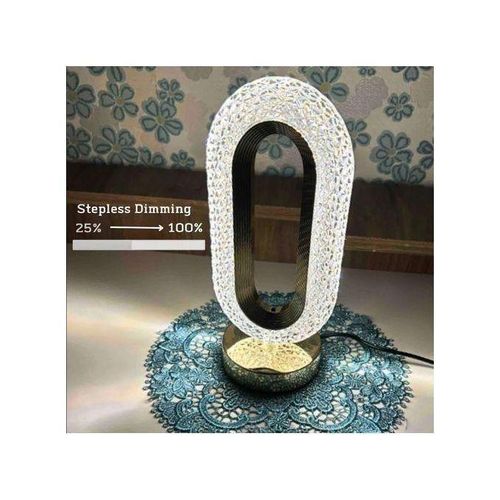 Generic Lampe de bureau LED en cristal forme ovale, 3 niveaux de gradation - image 4