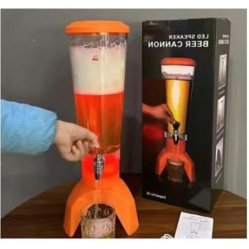 product_image_name-Generic-Tour à bière en plastique avec haut-parleur musical, distributeur de bière 3L, distributeur de boissons pour buffet avec lumière d'ambiance pour les activités de plein air-3