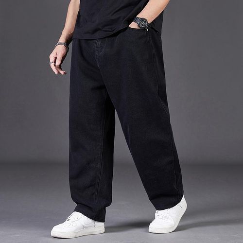 product_image_name-Fashion-Jeans Grande Taille pour Hommes, Jeans Droits à Jambes Larges, Pantalons Longs Amples et Décontractés-7