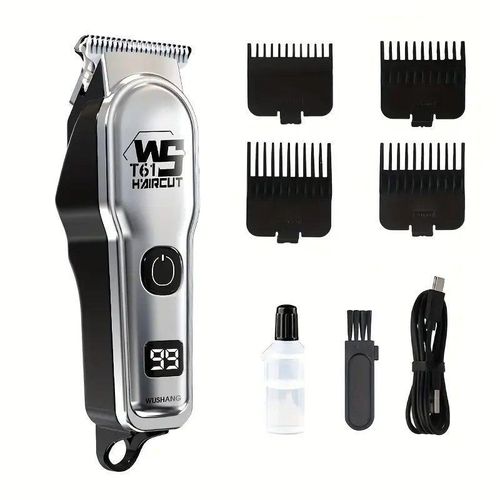 product_image_name-Generic-Clipper à cheveux électrique avec écran LED pour un usage domestique comprend quatre peignes USB rechargeables-1