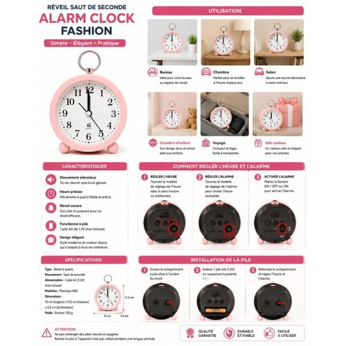 Generic Réveil Matin Analogique Retro - image 2
