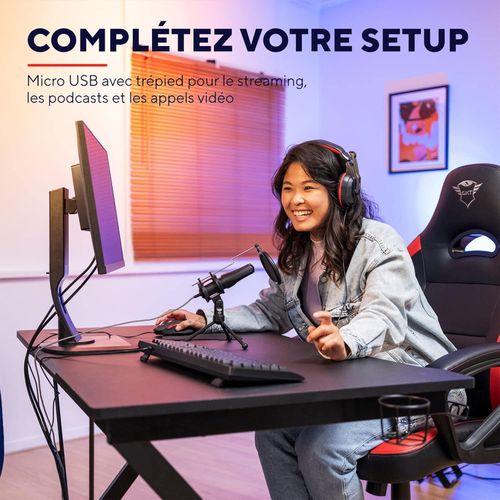 Gxt GXTrust Mantis Micro Streaming USB, Microphone Professionel Gamer, Noir - GXT232 - USB - image 3