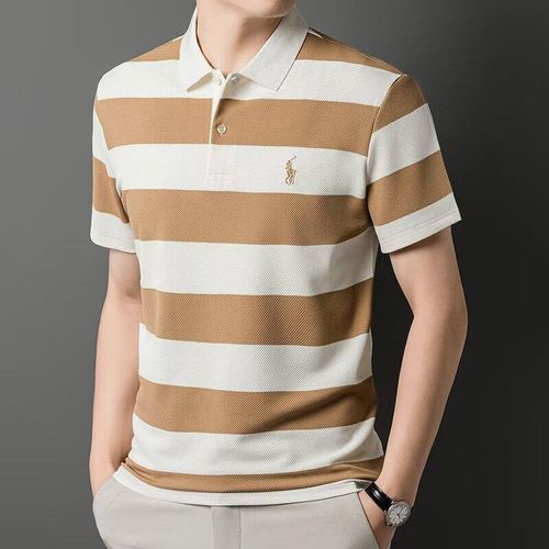 product_image_name-TOUPHY-Polo t-shirt à col rayé en mélange de coton décontracté pour hommes-1