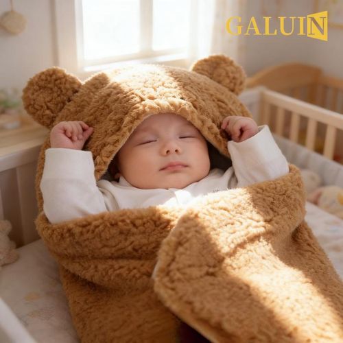 product_image_name-GALUIN-Couverture d'emmaillotage pour bébé nouveau-né avec jambes, en toison de laine d'agneau, épaissie pour le printemps, l'été, l'automne et l'hiver, conçue pour prévenir les réflexes de sursaut chez les nouveau-nés.-1