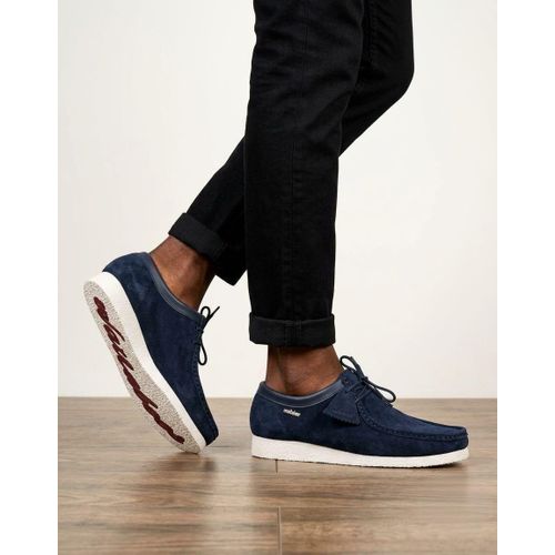Fashion baladeuse homme en cuir bleu