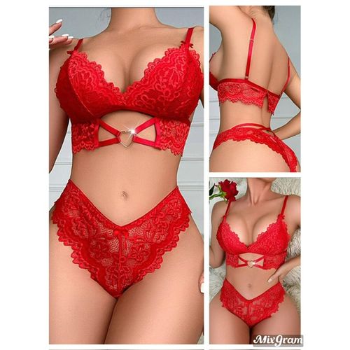 product_image_name-Generic-Soutien Gorge & Culotte En Polyester Transparente-1