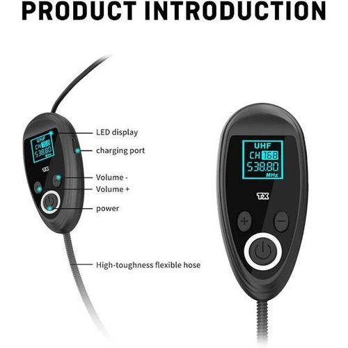 product_image_name-Generic-Microphone Casque sans fil 2.4 GHz pour orateur - Noir-2