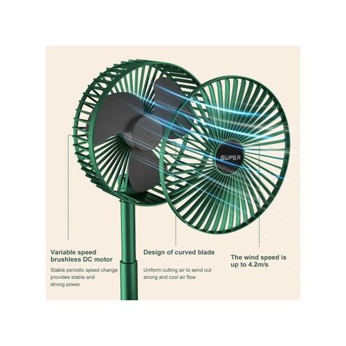 Generic Mini Ventilateur De Sol Télescopique Pliant - Ventilateur  Rechargeable USB - Prix pas cher