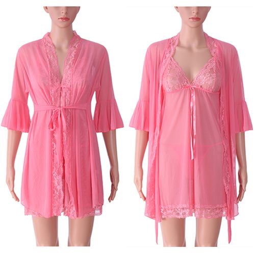 Generic 3 PC Femme Robe De Nuit Maille Transparente Prix pas