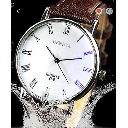 Generic Montre homme Bracelet marron chiffre romain Prix pas