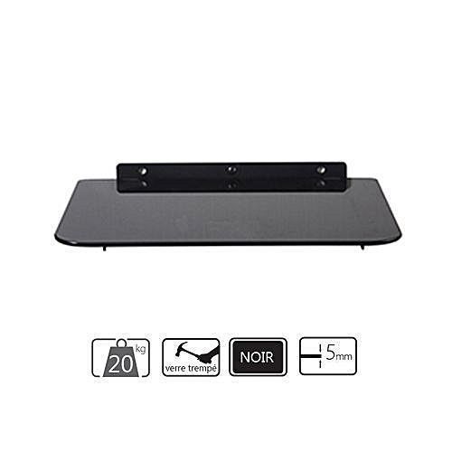 Generic Support Mural - Compatible - DVD/Décodeur/Lecteur - 1 étagère -  Noir - Prix pas cher