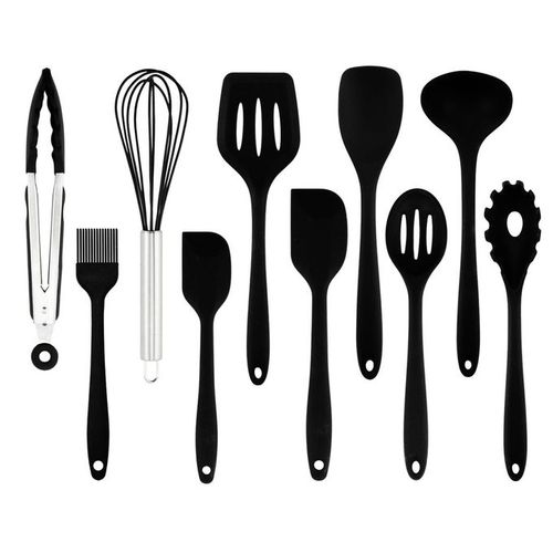 Ustensiles de Cuisine Silicone Set, 10 PCS Accessoire Cuisine Set