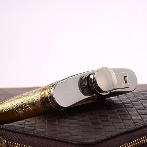 product_image_name-Generic-Flacon à alcool de poche en acier inoxydable - Motif de feuille d'or vintage-5