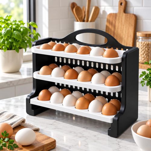 Generic Range-œufs 3 niveaux – Support de rangement pour œufs - image 2