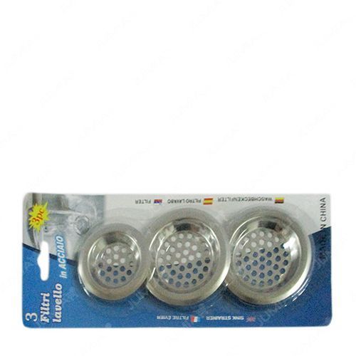 product_image_name-Generic-Lot De 3 Filtres Pour Lavabo En Acier Inoxydable - Argent-1