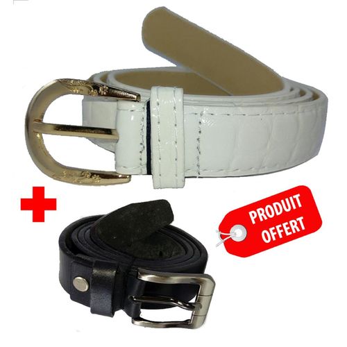 Fashion Ceinture Femme Boucle Ardillon Blanc Ceinture Offerte Prix pas cher Jumia CI