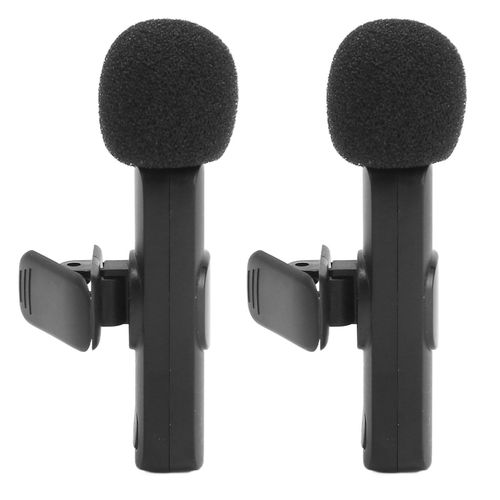 Generic Wireless Lavalier Microphone Dual​ 2 Transmitters 1 Receiver 3.5mm Plug Play for Interview - image 2