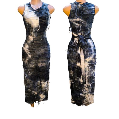 product_image_name-Fashion-Robe Chic Dame - Gris-Noir-1