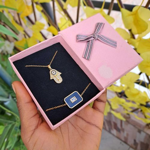 product_image_name-Fashion-Bijoux chaîne femme fatima doré 2en1 chaîne bracelet pendentif ensemble bijoux accessoire femme inox luxe mode stylé femme cadeau femme coffret cadeau anniversaire femme fête mere Saint Valentin Mariage amour cœur -3