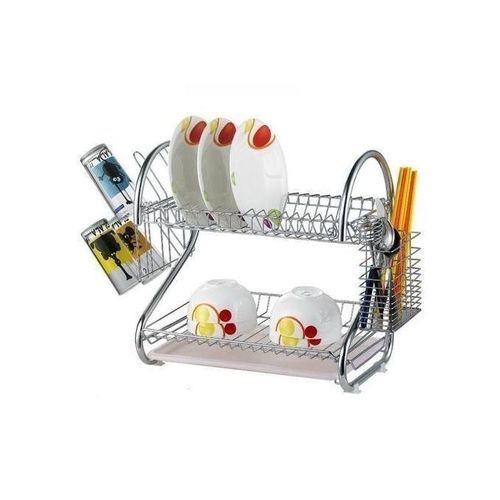 product_image_name-Generic-Égouttoir Pour Assiettes à 2 Rangées Gris-1