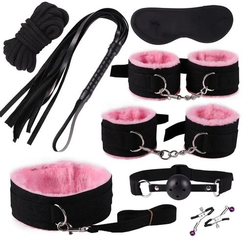SEXTOYS Kit BDSM 8 Elements Noir/rose - Prix pas cher