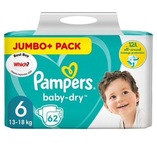 Pampers Couches taille 6 : 13-18Kg Baby Dry - DISCOUNT