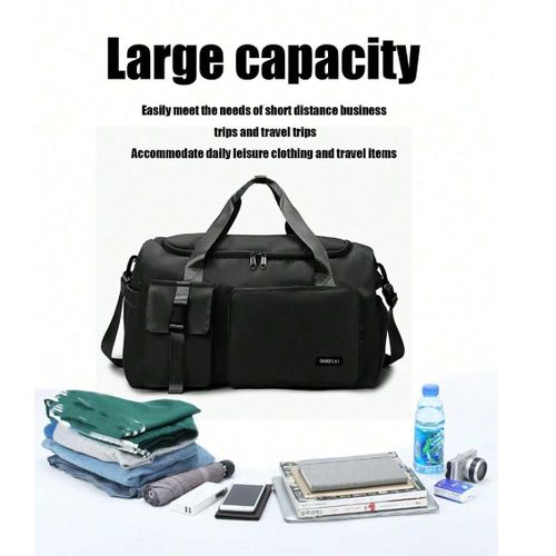 product_image_name-Fashion-Nouveau sac de fitness unisexe, sac de voyage pliable avec compartiment à chaussures, sac de sport, sac de voyage-3