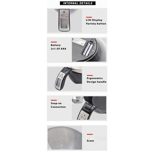 product_image_name-Generic-Bol Mélangeur Gradué avec Balance Intégrée - Mesure Liquide & Sec - 5kg-2