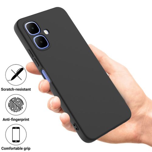 product_image_name-Generic-Coque de protection intégrale en silicone liquide antichoc couleur unie pour Infinix Smart 10 4G / Tecno Pop 10-3