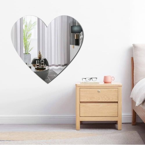 product_image_name-Generic-Miroir Adhésif en Forme de Cœur – Décoration Murale Élégante-1