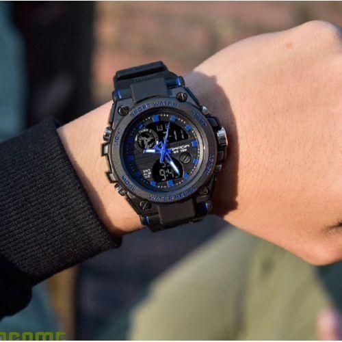 Sanda Montre De Sport Pour Hommes tanche Antichoc Double