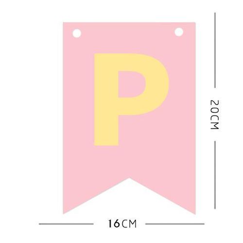 product_image_name-Generic-Bannière d'anniversaire 20×16 cm/Bannière en papier et corde de ruban (Rose & Or)-2