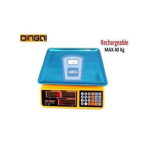 DINGQI  Balance Électronique Professionnelle 40 Kg - Orange