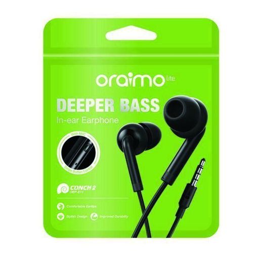 product_image_name-Oraimo-Pack de 2 Écouteurs Filaires - Noir / Blanc-2
