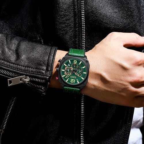 product_image_name-Curren-Montre Homme De Luxe à Quartz, Analogique, Modèle 2022 - Vert-3