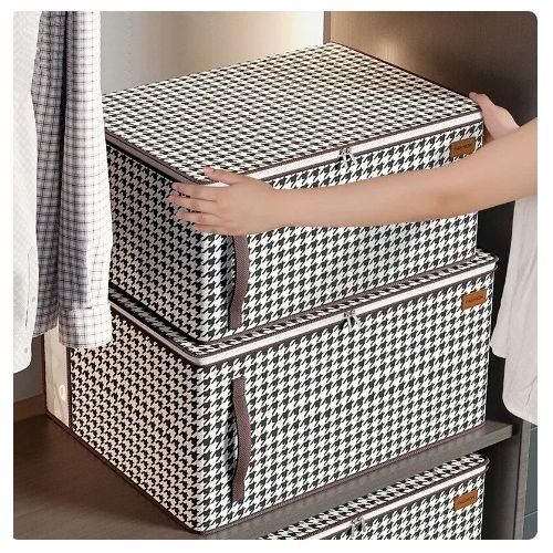 product_image_name-Generic-Lot De 2 Sacs De Rangement épais Non Tissés Pour Vêtements Ménagers, Sac D'emballage De Vêtements De Grande Capacité, Sac D'organisation De Bagages-1