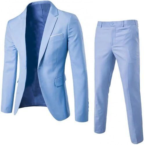 Fashion 2 Piece Tailleur Pantalon De Costume Formel Coupe Slim