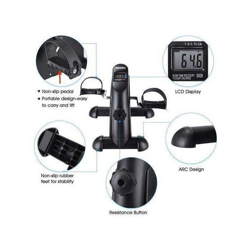 Generic Mini Vélo D'appartement / Pédalier D'entraînement Compact avec Écran LCD - Noir - image 3