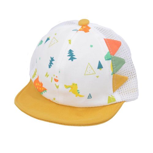 product_image_name-Fashion-Casquette bébé avec personnages, légère, respirante, à bord souple et filet, casquette de baseball pare-soleil pour garçons et filles ---- jaune-3