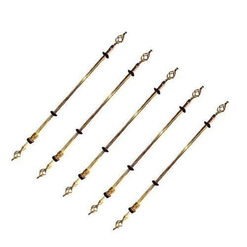 Generic Lot De 5 Tringles à Rideaux Extensible 1m20 à 2m- or