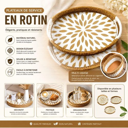 Generic 3 plateaux décoratifs ronds de différentes tailles - image 2