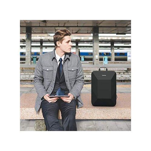 Fashion Sac A Dos A Port Usb Rectangulaire - Noir - image 2