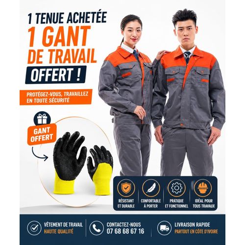 Generic Tenue de Travail Professionnelle 2 Pièces + Gants Offerts - image 2