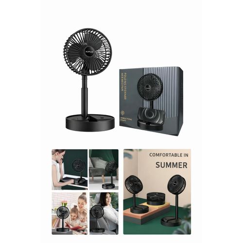 product_image_name-Generic-Mini Ventilateur Pliable Télescopique Rechargeable USB ( 3 VITESSES ) 5W-3