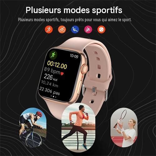 Generic Montre connectée S12 Pro Max 49 mm avec écran AMOLED 2,3", appels Bluetooth et lot de 7 bracelets – Compatible Android et iOS - image 4